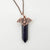 BLUE GOLDSTONE POINT WITH BAT PENDANT